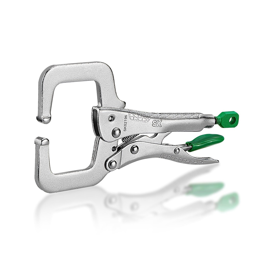 6" C-Clamp Locking Pliers with Regular Jaws, Premium CR-V Construction, Ergon...
