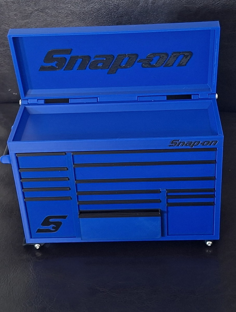 Snap-On Mini High Quality 3D Printed Toolbox (Blue)