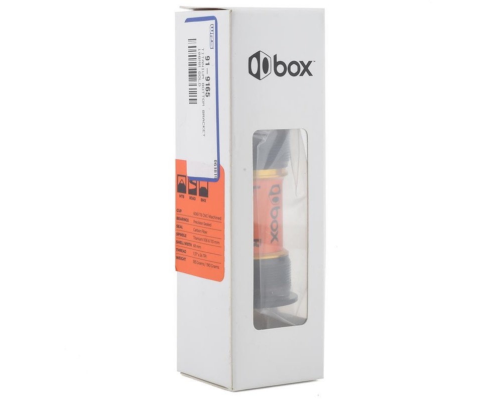 Box One Titanium Bottom Bracket (Gold) (Square JIS Taper)