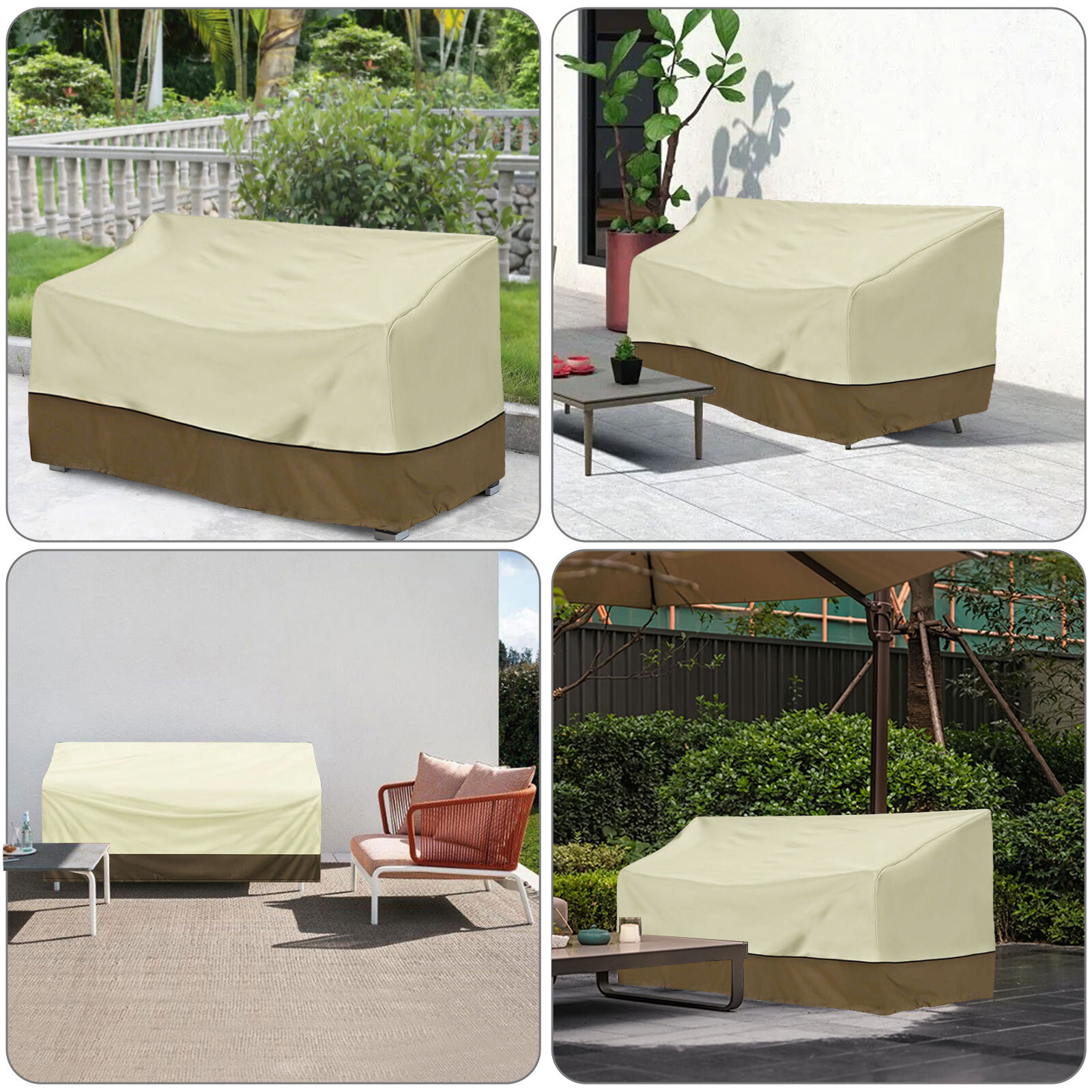 Outdoor Bench Cover Heavy Duty 2-Seater for Patio Loveseat Furniture Waterproof
