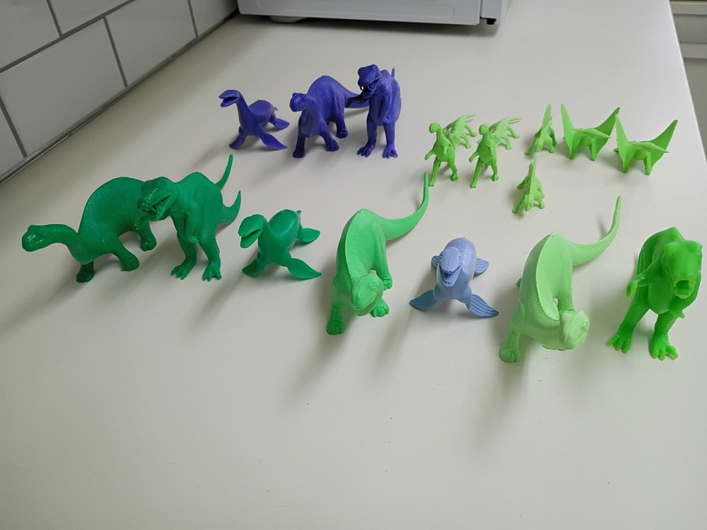 Rare Colored & Customed Marx Dinosaurs