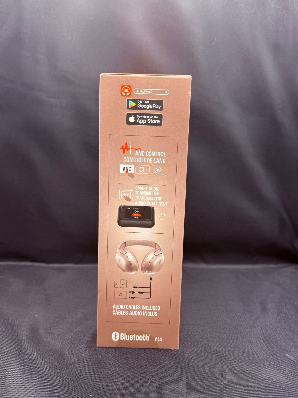 JBL Tour One M3 Wireless Noise-Canceling Headphones w/Smart Tx Transmitter Mocha