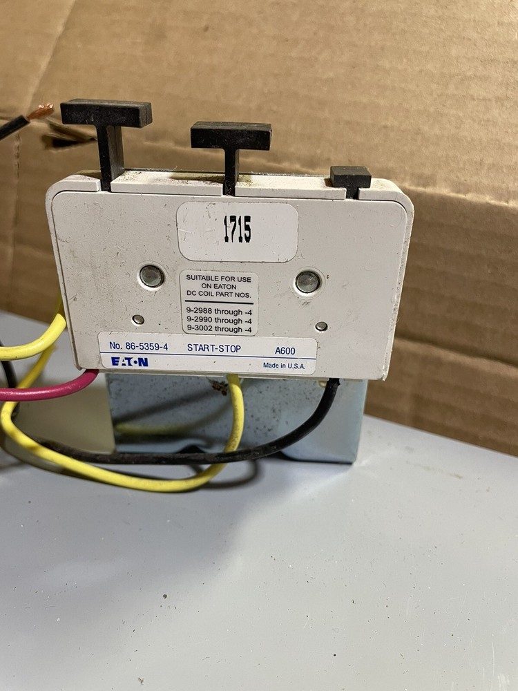 Eaton 86-5359-4 Push Button Contact Block Selector Switch A600