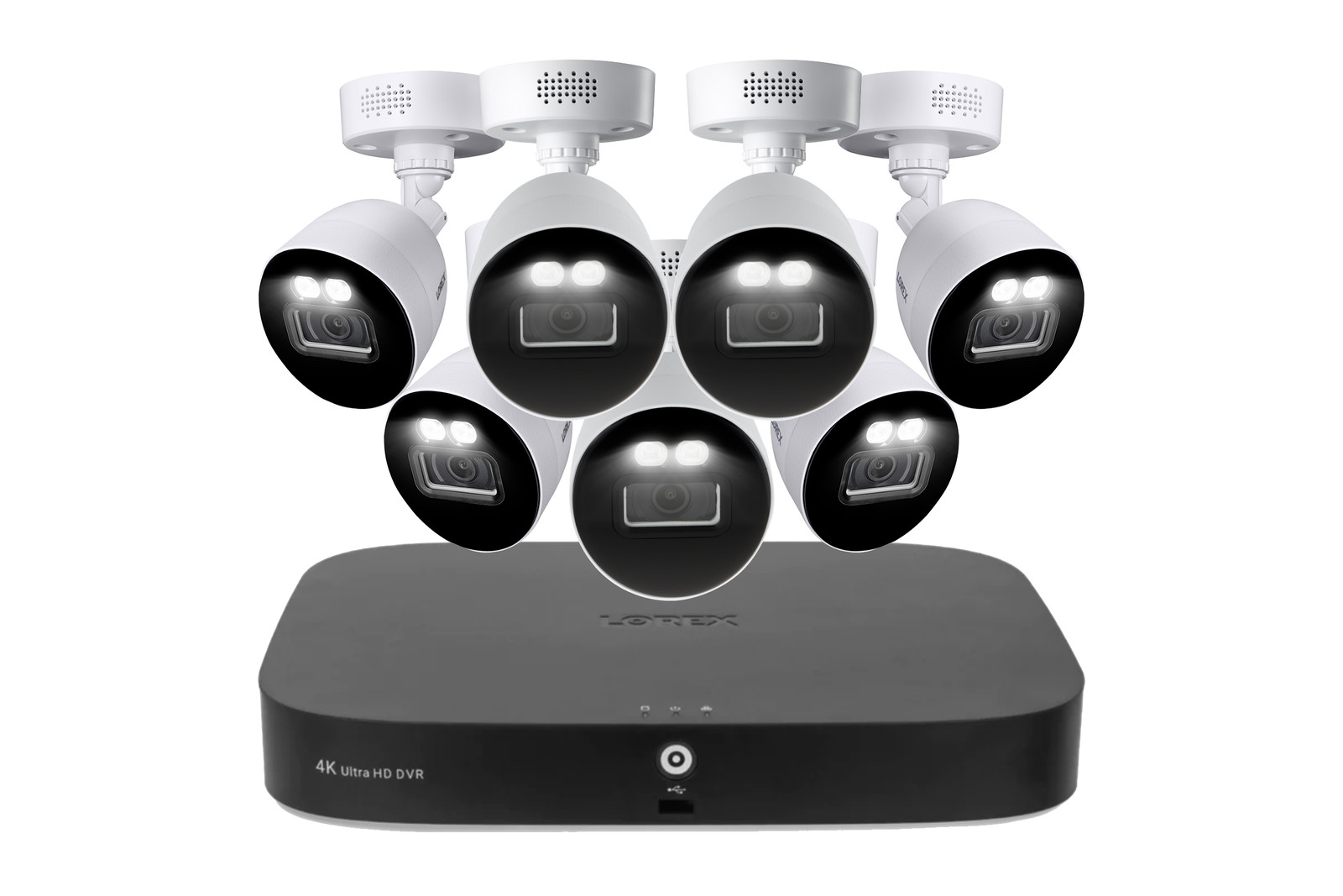 Lorex 4K 20 Channel (16 Wired and 4 Wi-Fi) 2TB Wired DVR System with 3 Cameras