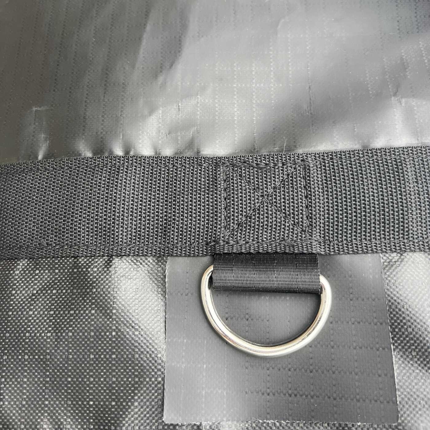 Lightweight Steel Tarp 16' x 27' - 4' Drop Flatbed Tarp Ripstop (60 lbs) - Black