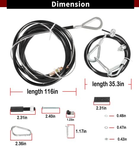 RV Brake Systems for Flat Towing, Ready Break Extra Cable Black Cables Kit