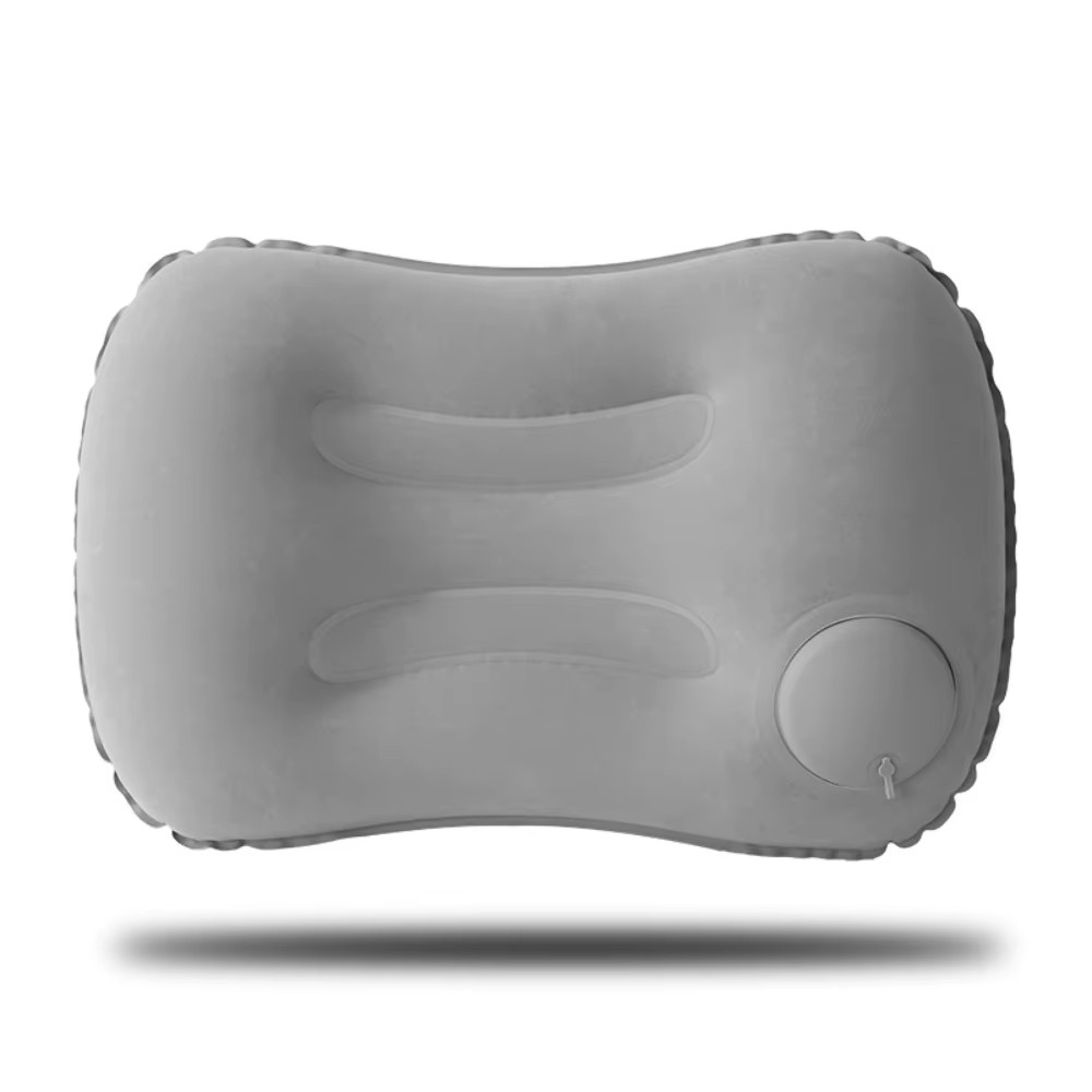 Built-In Pump Inflatable Pillow-Square Multi-Use Pillow for Neck Back Support Ca