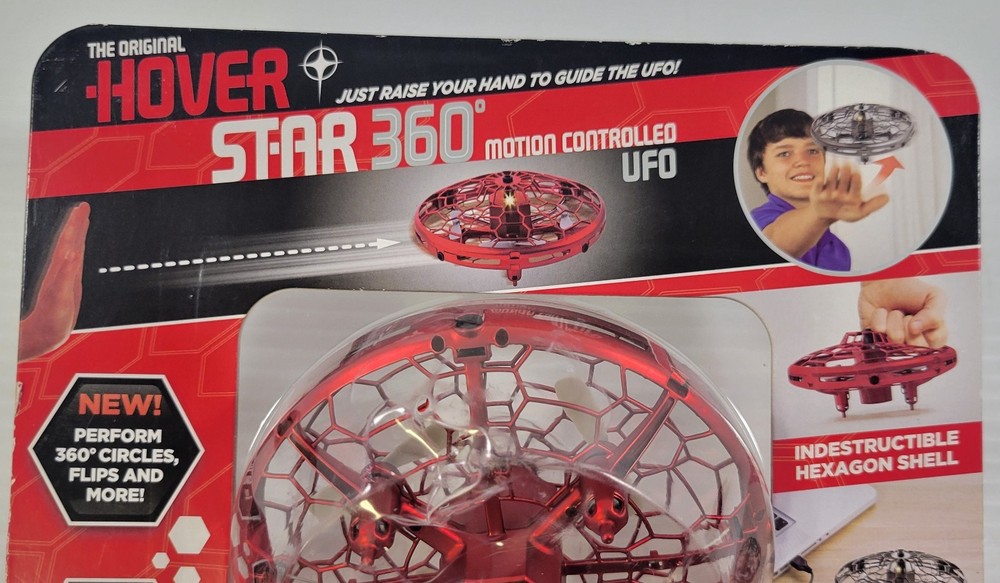 *D) The Original Hover Drone Star 360° Motion Controlled UFO - Red