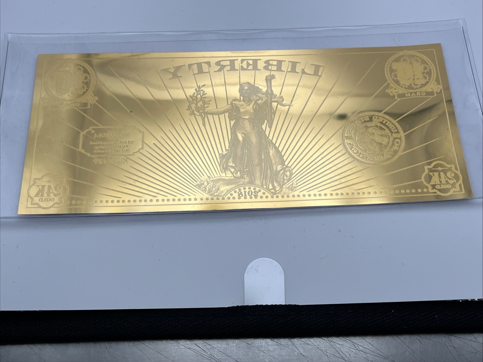 2018 ValAUrum Liberty Gold Note - 1/10 Gram 24K Gold Note Limited Edition - Mint