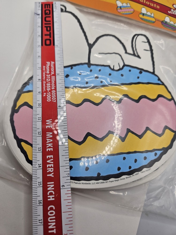 36 NEW Snoopy EASTER EGG cardstock CUTOUT Classroom Teacher Decor EUREKA 3diff