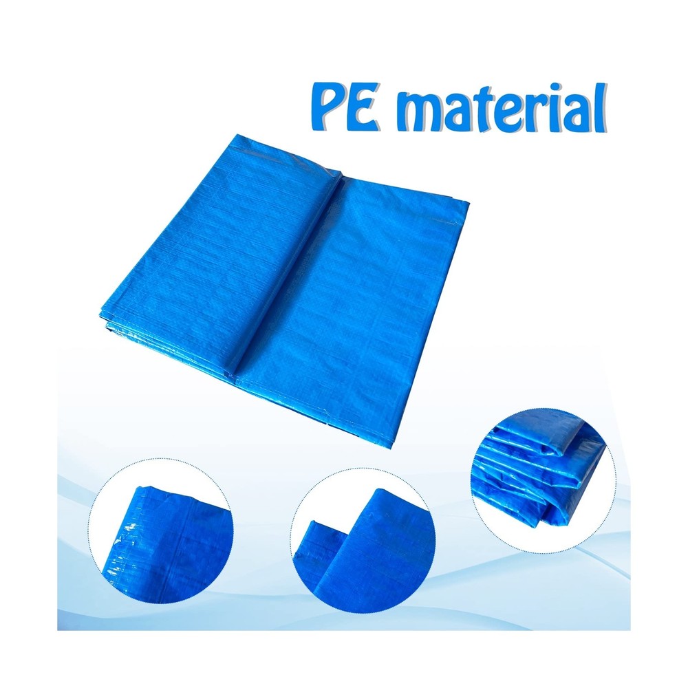 10x6.7Ft Rectangular Frame Pool Ground Cloths, Waterproof PE Swimming Pool Li...
