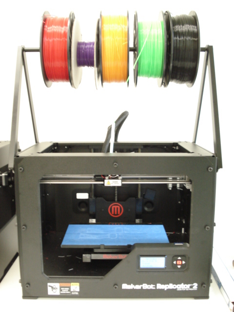 Makerbot Replicator 2 Overhead Spool Holder. Change material Super Fast & Easy!