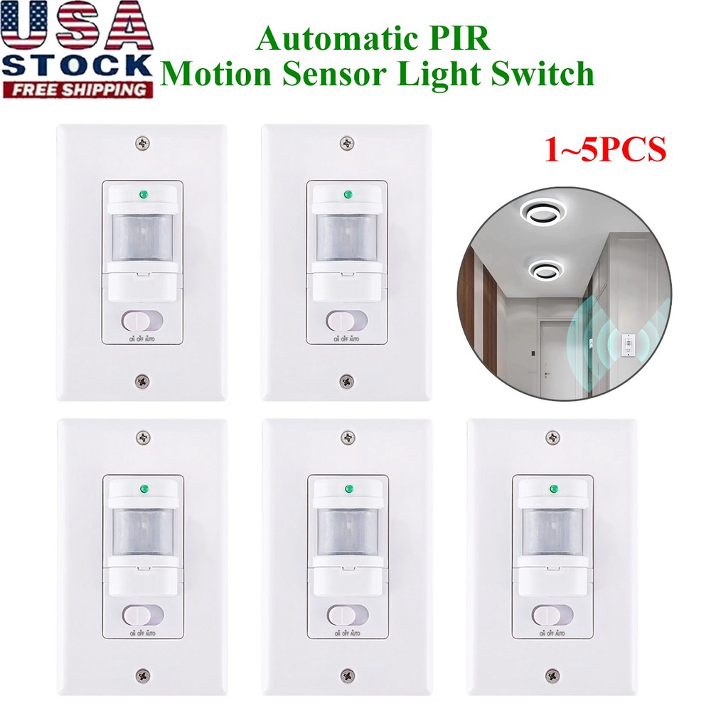 1-5PCS Automatic PIR Occupancy Motion Sensor Light Switch Auto On/Off Infrared