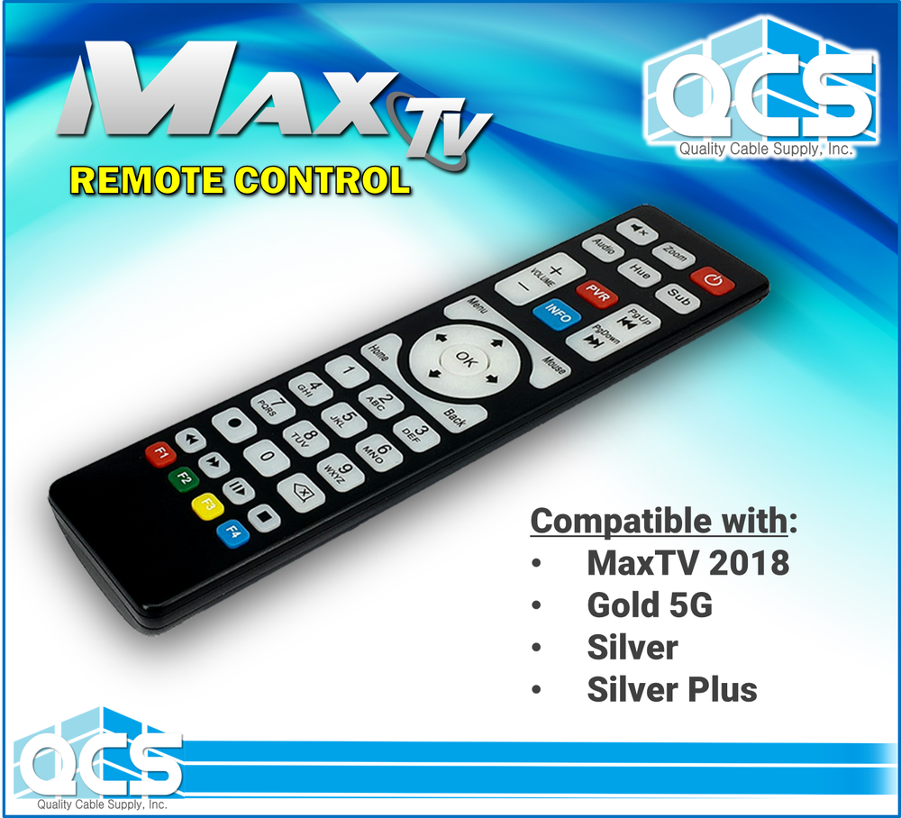 REMOTE CONTROL FOR MAXTV Gold, Silver and 2.4 (oldest models)