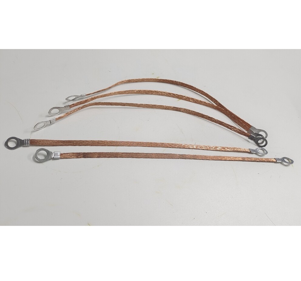5 Pcs Universal Automotive Ground Strap Copper Car Engine Firewall Braided Cable