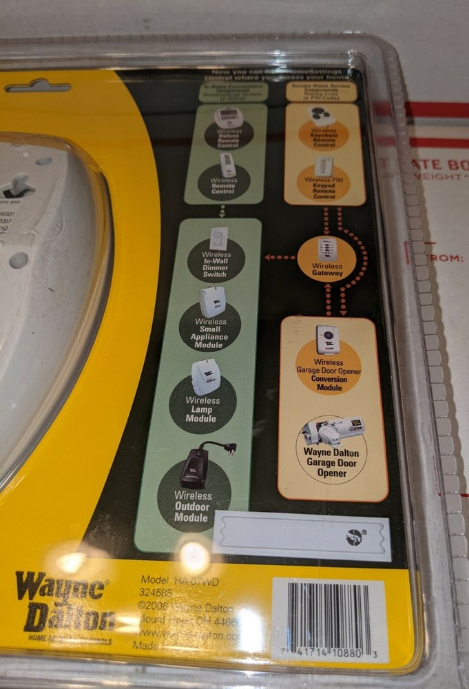 Wayne Dalton Home Settings Wireless Deluxe Remote Control Module HA-07WD SEALED