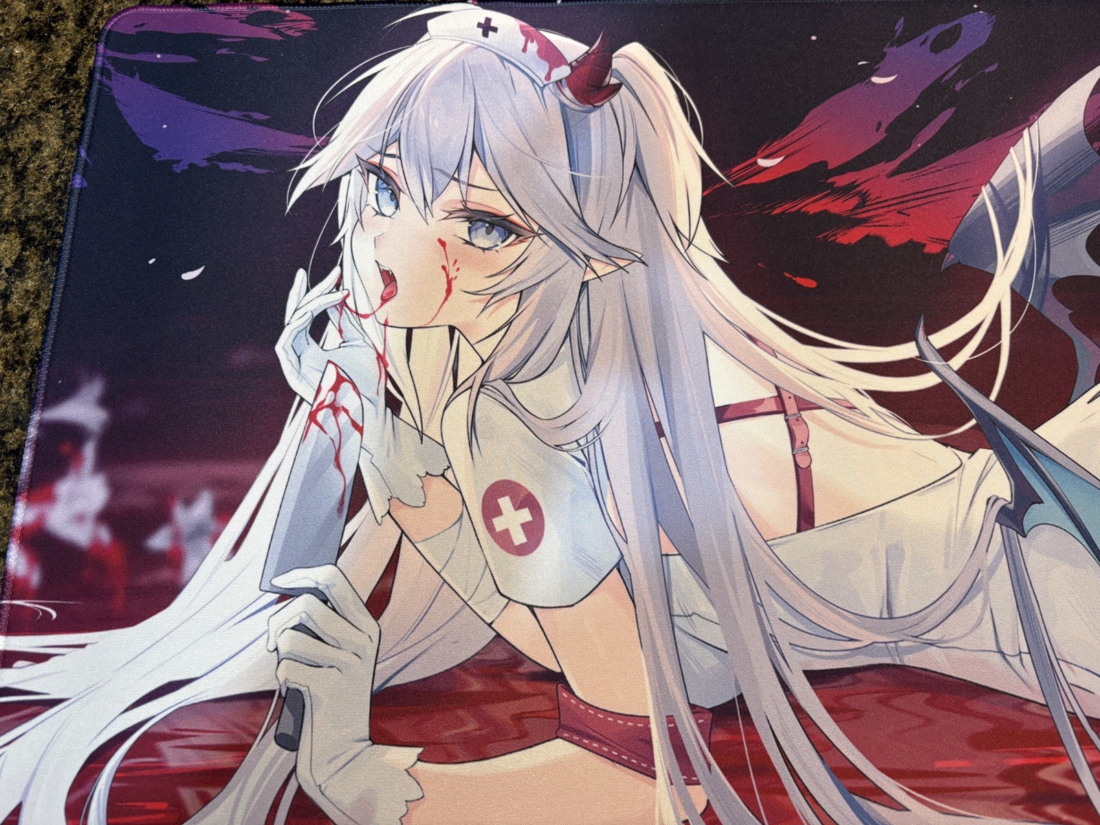 Gamersupps GG Waifu Cups x Vei: Bloodlust Mousepad Deskmat New