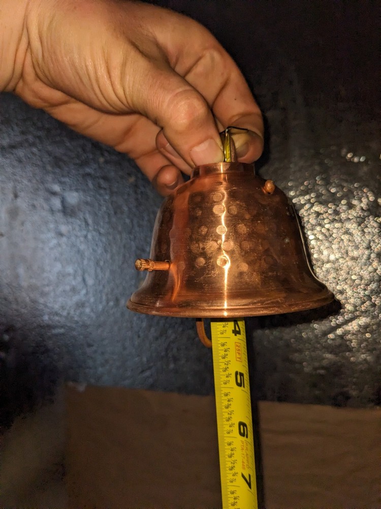 New Solid Copper Hammered Rain Chain Cup Replacement Part Cup + Hardware