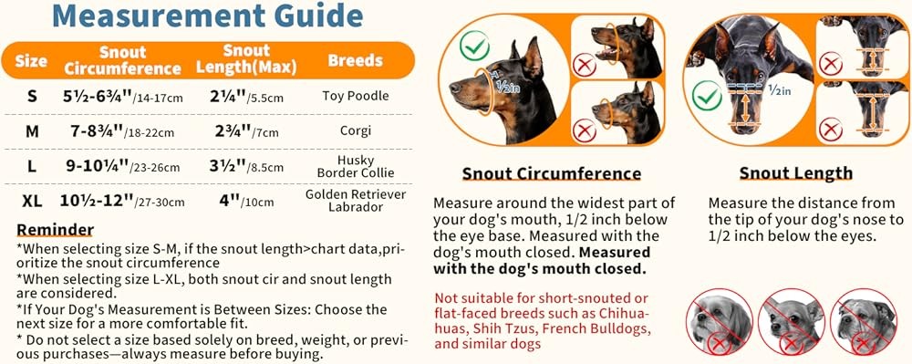 BARKL Dog Basket Muzzle for Medium & Lar Dogs, Humane Ca Muzzle