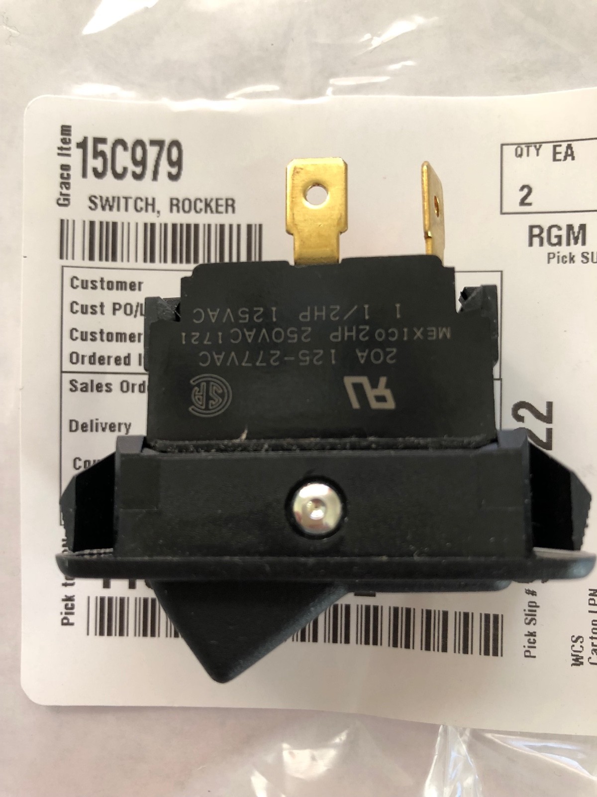 Graco 15C979 or 15C-979 Rocker / on/ off Switch 