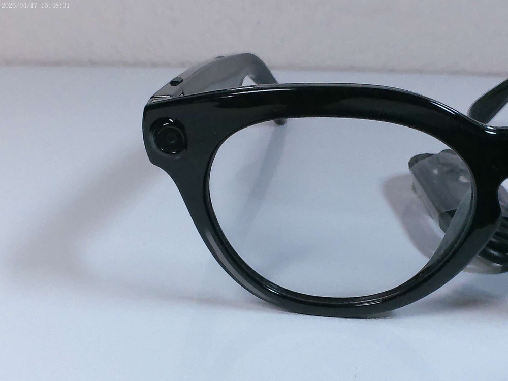 Smart Glasses Round Black Frame with Camera & Lenses