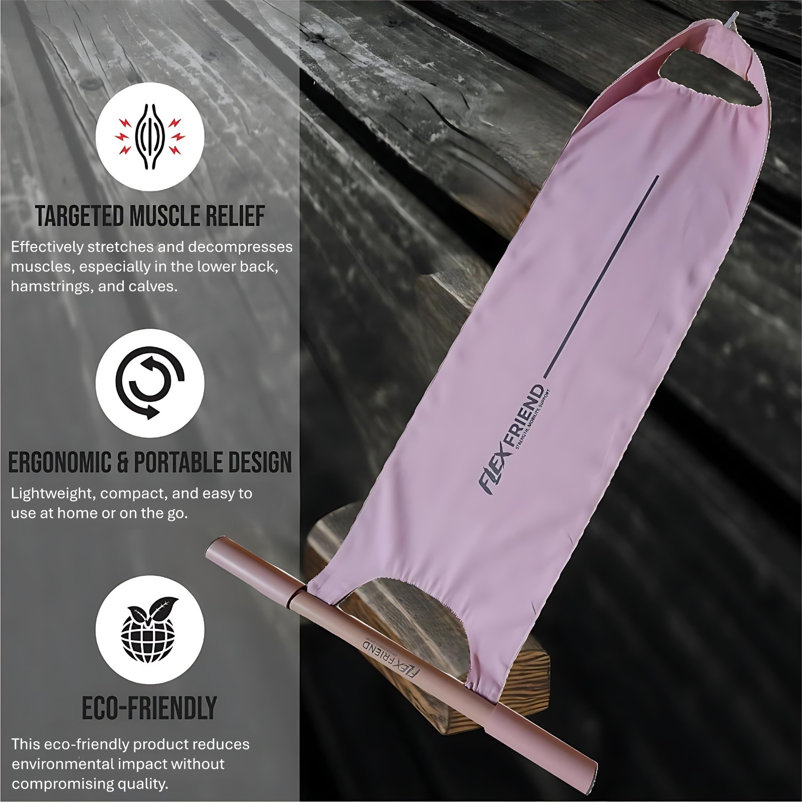 Ease Body Pain Yoga Stretching Strap, Mobility & Full Body Strengthening Device