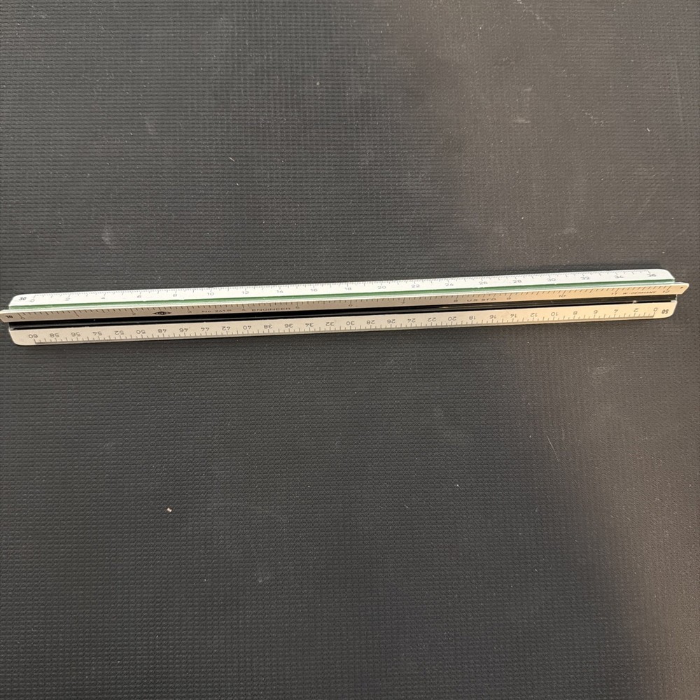 Vintage Alvin No. 241 P Engineer Triangular 12" Scale