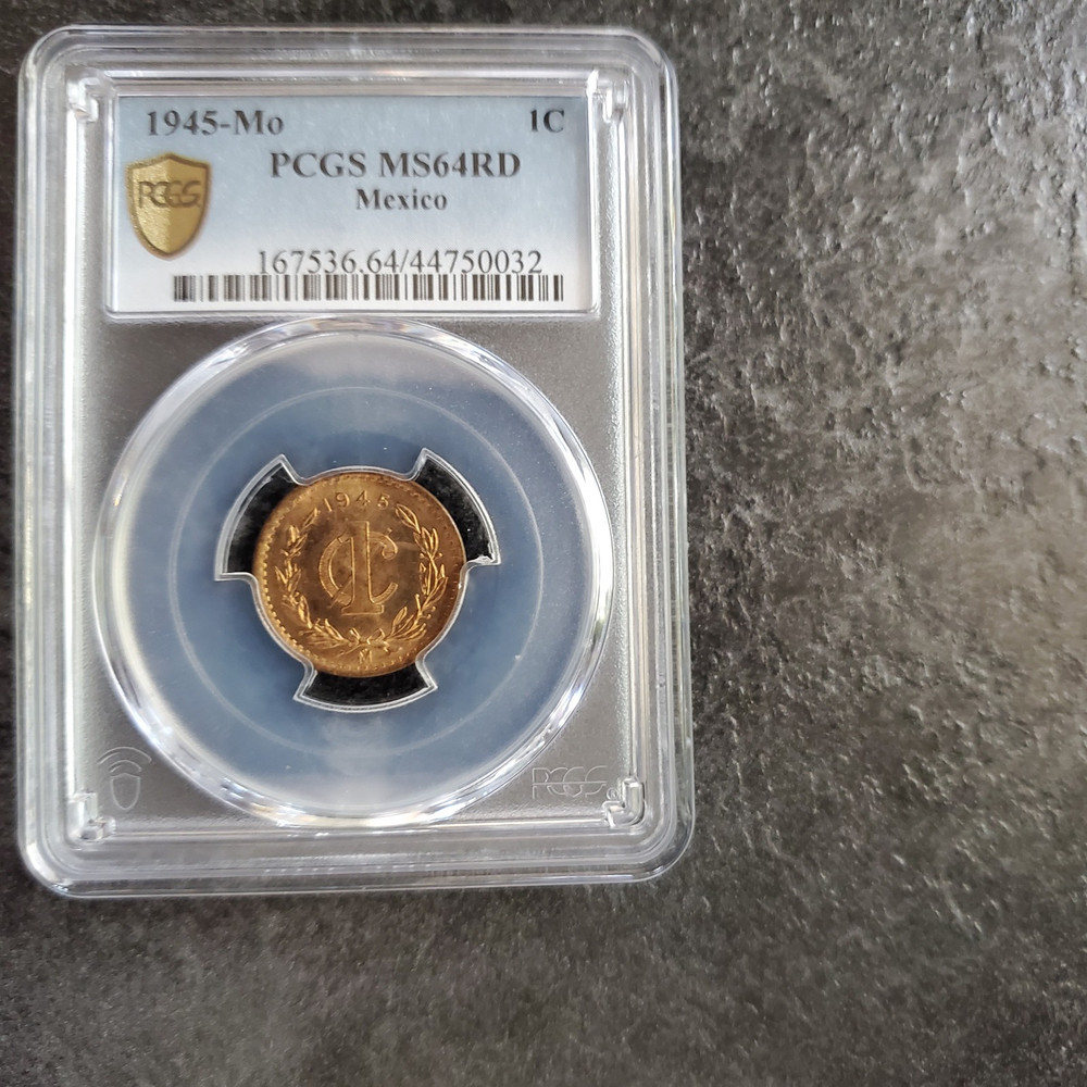 1945-MO MEXICO 1 Centavos PCGS MS64RD  #032