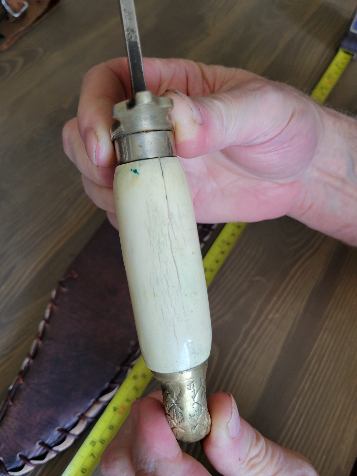 Post Civil War Eagle Head Bowie Knife with Custom Sheath