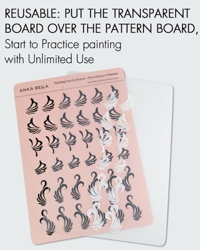 Reusable Face Paint Practice Board - 7pcs A4 Templates with Various Patterns