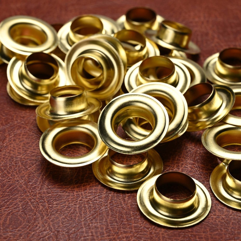 Yescom 300 sets Grommet Kit 1/2 inch Size #4 Solid Brass Eyelets Washers