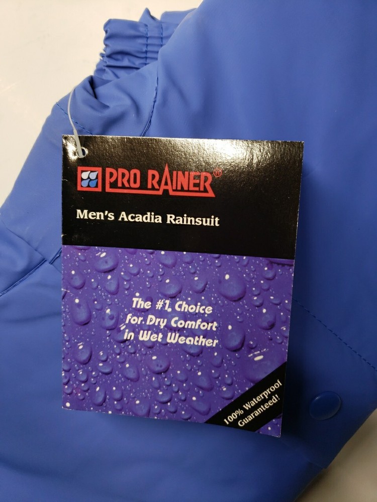 mens rain suit large Blue New With Tags