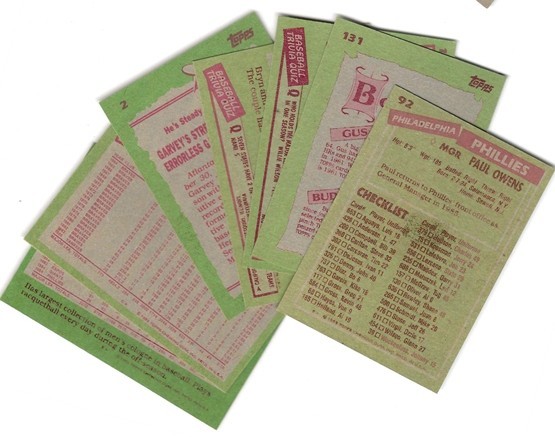 1985 TOPPS BASEBALL CARD SINGLES (265-528)***30¢ EACH / $3.00 MINIMUM***