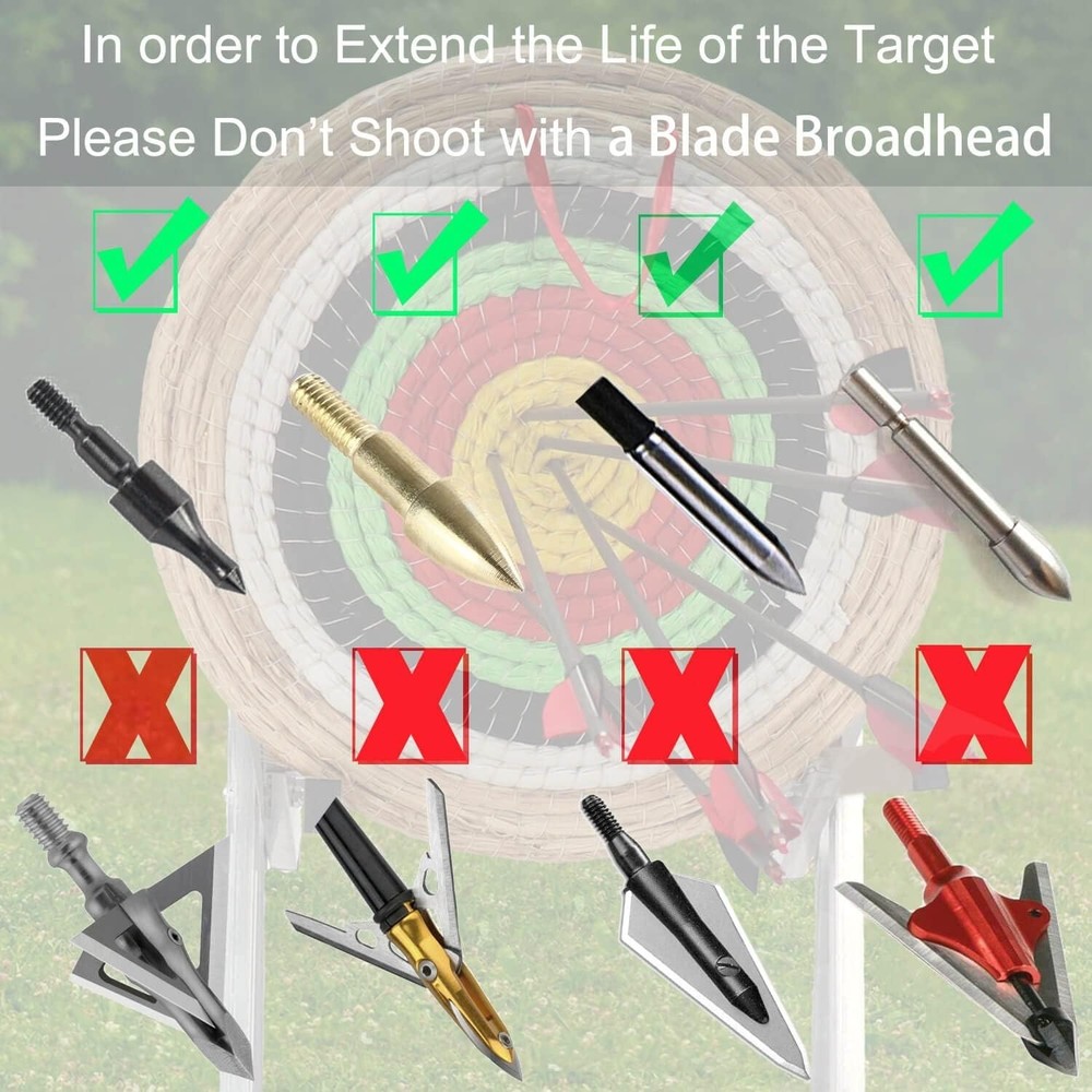 Archery Targets Traditional Solid Straw Round Archery Target Shooting Bow Col...