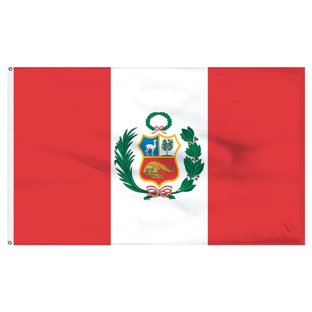 "Peru" 3 ft x 5 ft Polyester Flag