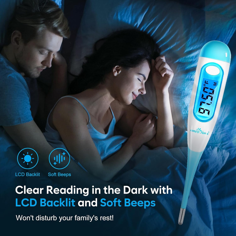 Digital Basal Thermometer with Blue Backlight LCD Display, 1/100Th Degree Hig...