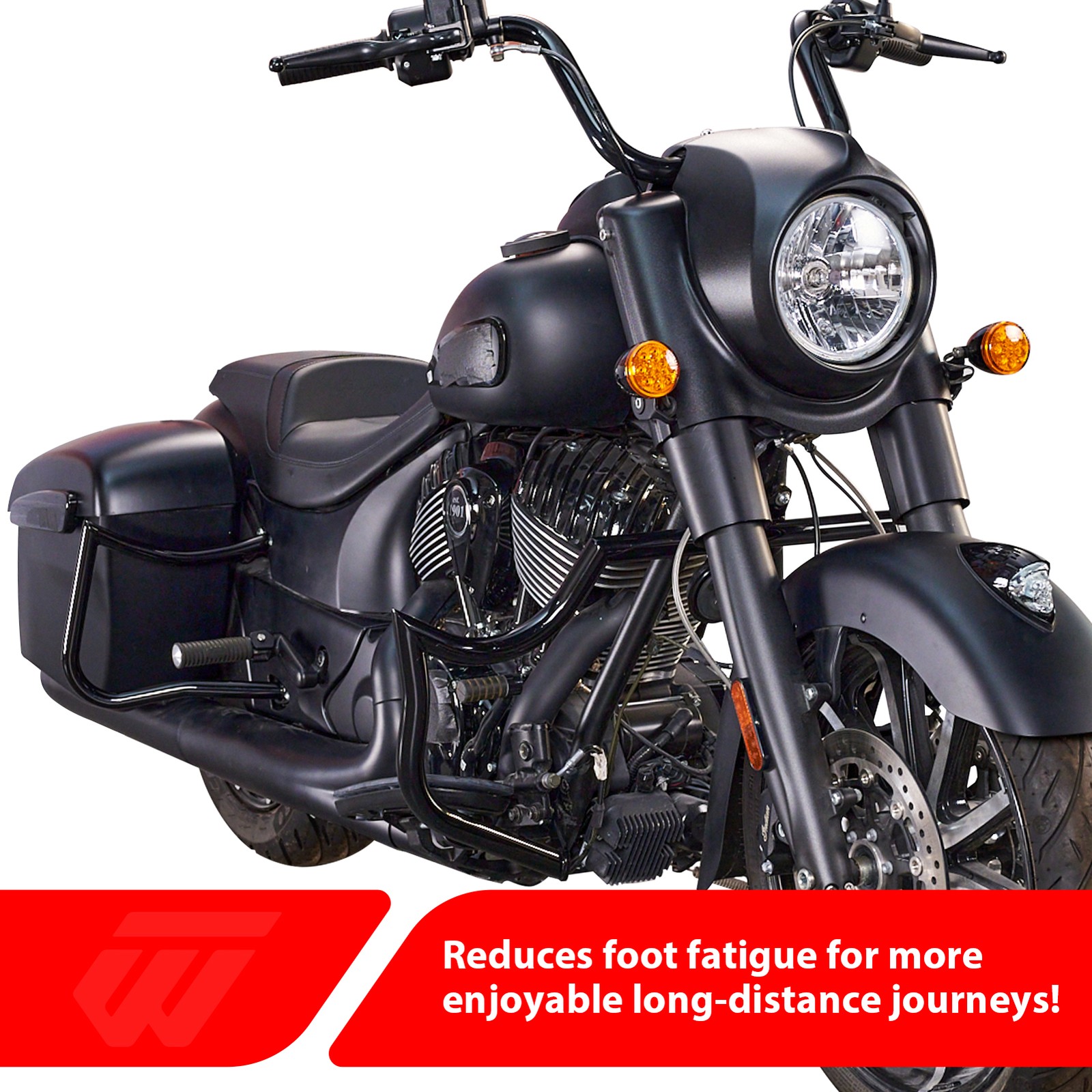 1.25" Fat Engine Saddlebag Guard For Indian Roadmaster Springfield Vintage 14-U