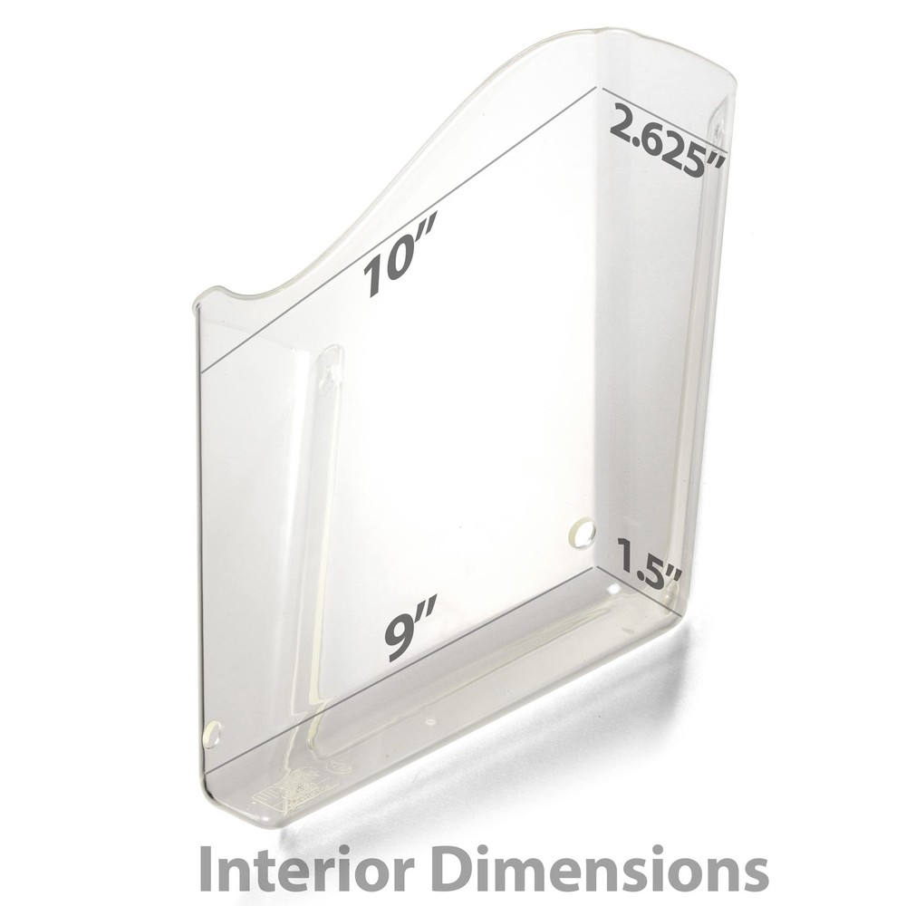 Officemate Unbreakable Wall File, Vertical, Clear 21674