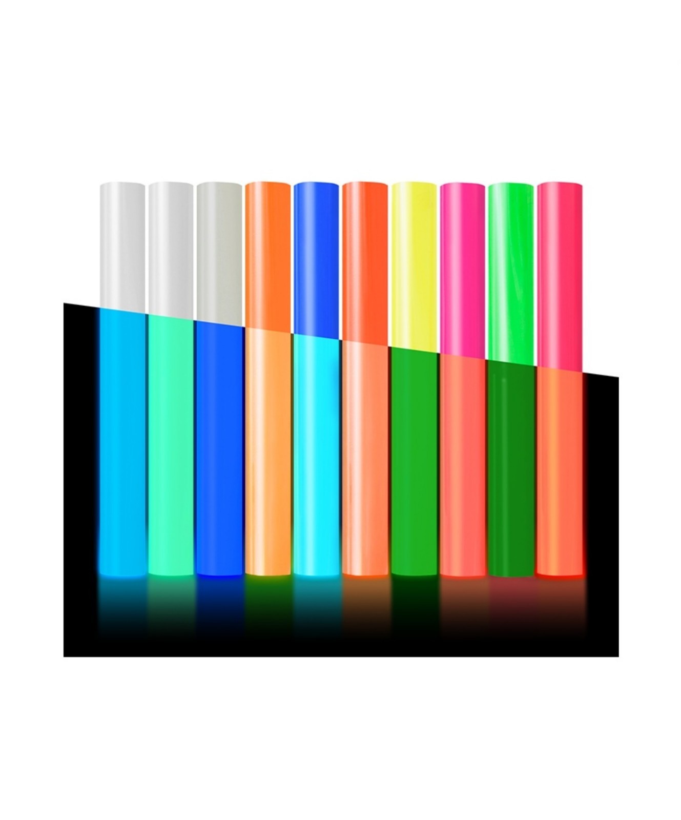 xTool Glow in The Dark HTV Vinyl 20 Pack 12"x10" Sheets, Iron On for T-Shirts