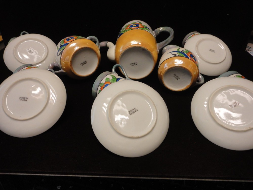 MADE IN JAPAN Lusterware Ceramic TEA SET, 15 PCS
