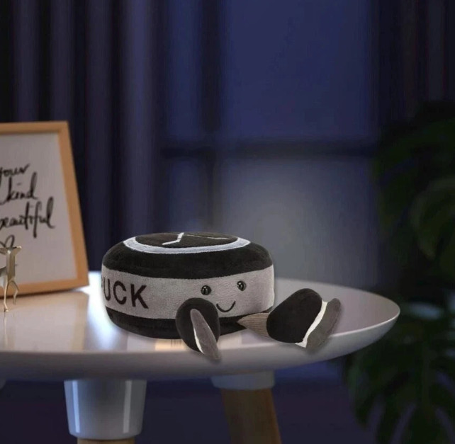 New Jellycat Amuseables Sports Ice Hockey Puck Soft Plush Stuffed Toy Gift 3 in