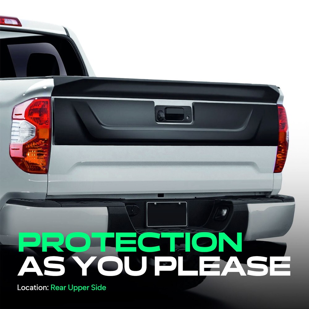 Upper Black Tailgate Molding Cap for Ford F-150 2015-2020 without Flexible Step