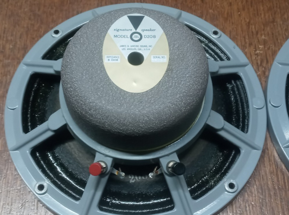 JBL D208 Pair Vintage 8" Full Range Speakers 8 ohm Consecutive Serial #'s