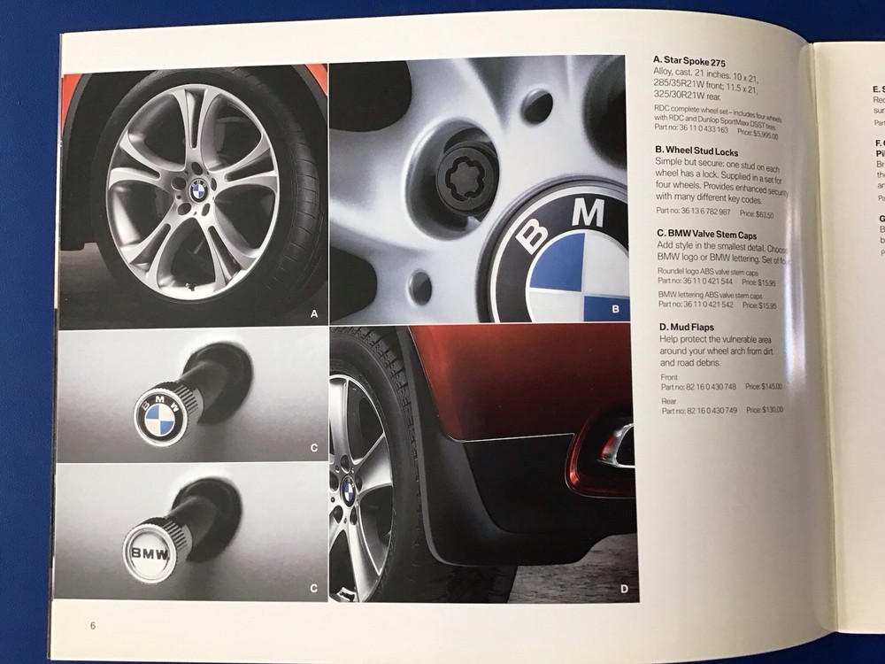 BMW X6 E71 Accessory Brochure 2008