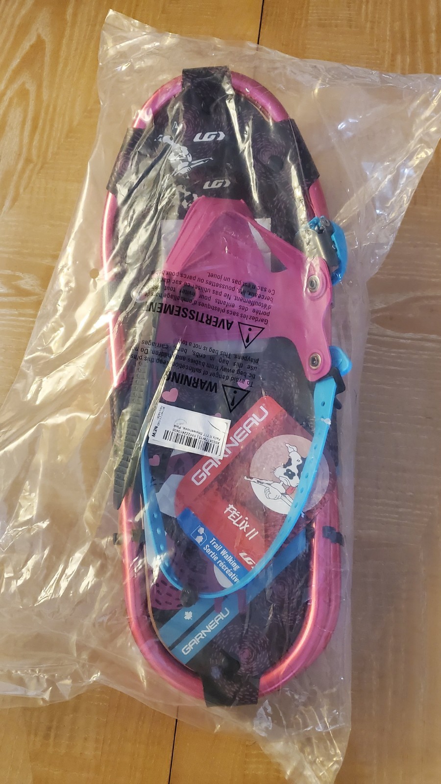 Louis Garneau Felix II 717 Children's Snowshoes 30-80lbs Pink (Pair of Two)