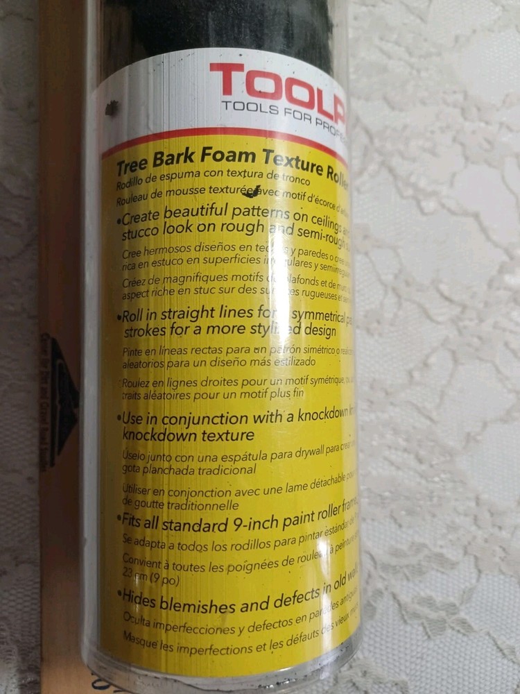 ToolPro Tree Bark Foam Texture Roller Cover Wall Ceiling Surface Room Pattern