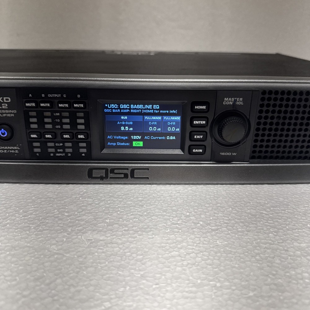 QSC CXD4.2 , 4 Channel Network Processing Amplifier