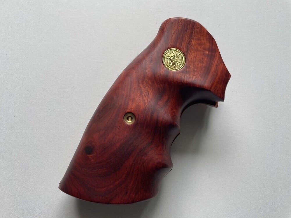 New grip for COLT PYTHON grips (I, E FRAME) Smooth hard wood and opened back