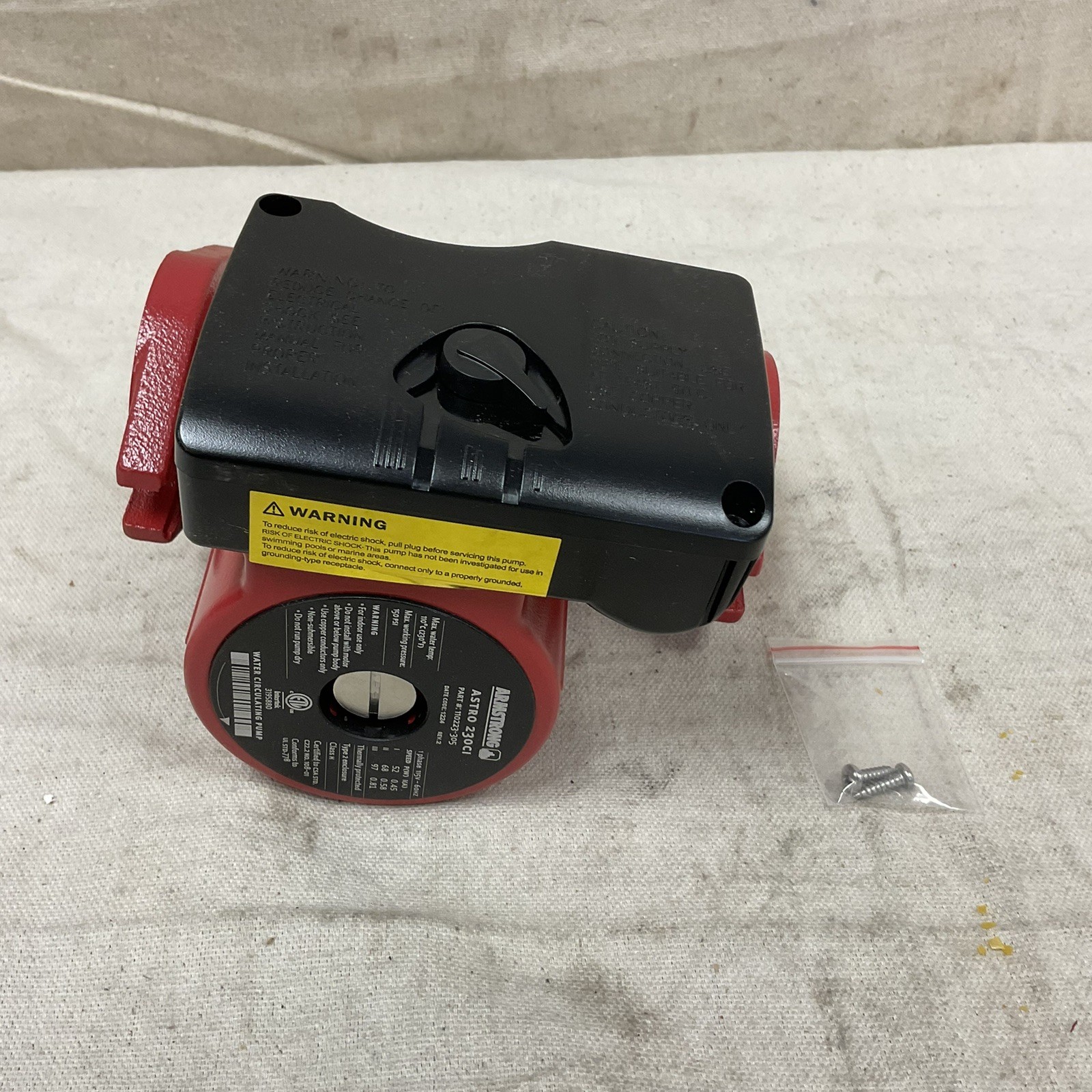 ARMSTRONG 110223-305 Hydronic Circulating Pump 1/8hp 115V 18gpm 18' Head