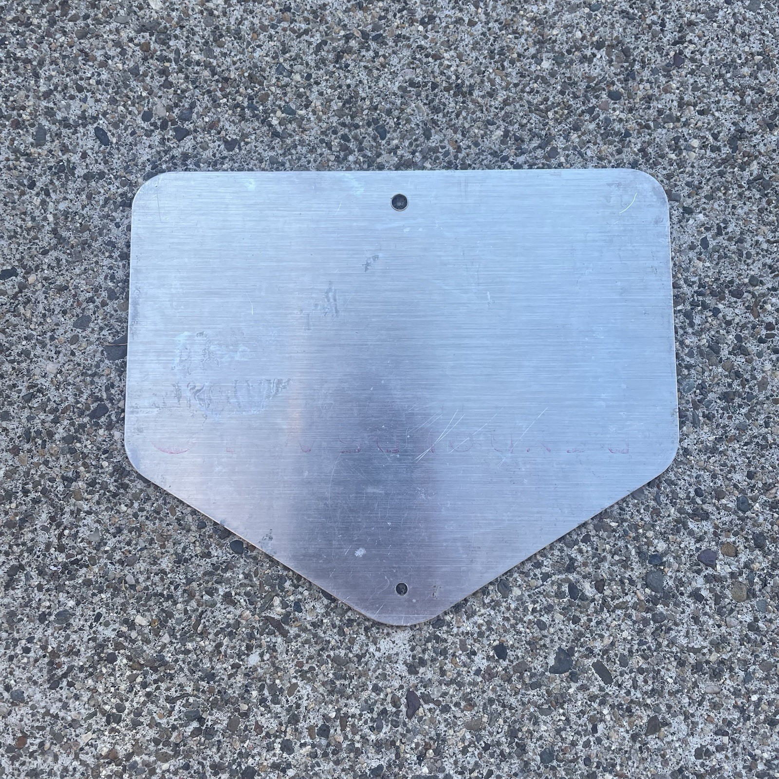 Vintage Snowmobile Crossing Trail Pentagon Sign Orange & Black